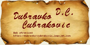 Dubravko Čubraković vizit kartica